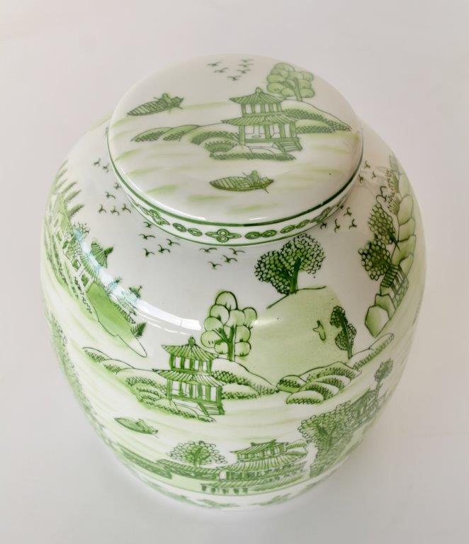 Medium Lime Green Ginger Jar Chinese